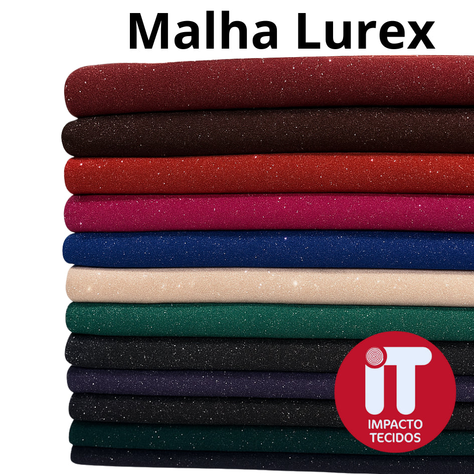 Tecido Malha Lurex Com Brilho 1,50m largura