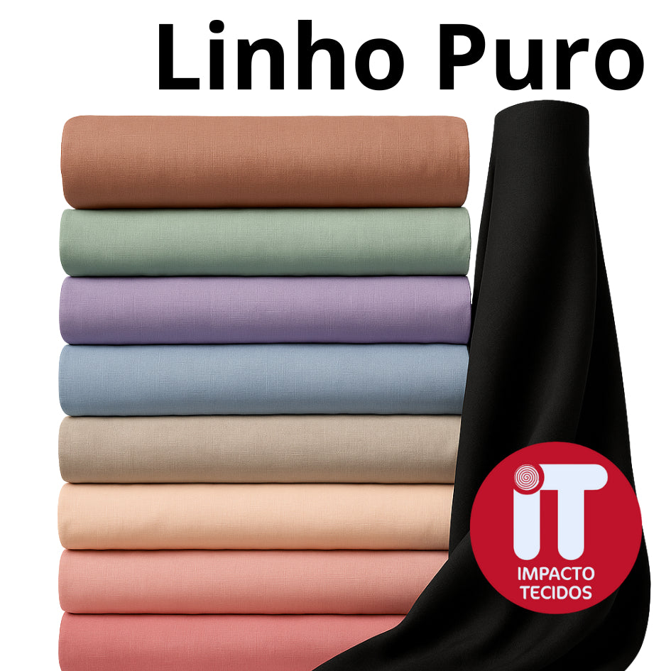 Tecido Linho Puro 100% Linho 1,40m largura