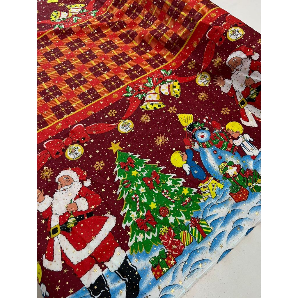Tecido oxford Natalino com strass 1,50m de largura