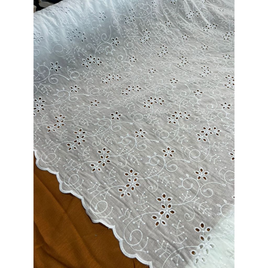 Tecido Laise Bordada Premium 100% Algodão 1,40m Largura
