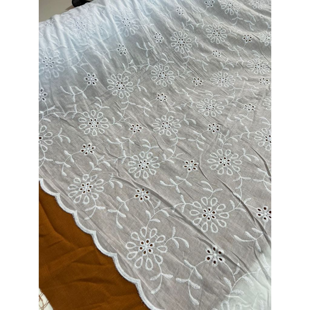 Tecido Laise Bordada Premium 100% Algodão 1,40m Largura