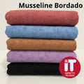 Tecido Musseline Bordado 1,30m largura