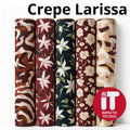 Tecido Crepe Larissa estampado e Liso  1,50m largura