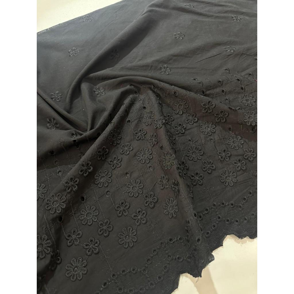 Tecido Laise Richilieu Barrada premium 100% algodão 1,30m largura