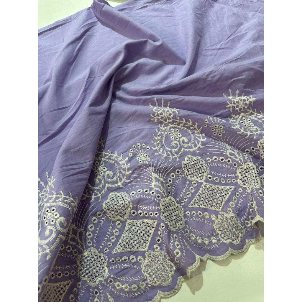 Tecido Laise Richilieu Barrada premium 100% algodão 1,30m largura