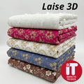 Tecido Laise Bordada 3D 100% algodão 1,40m Largura