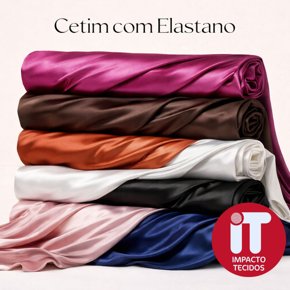Tecido Cetim com Elastano 1,50 largura