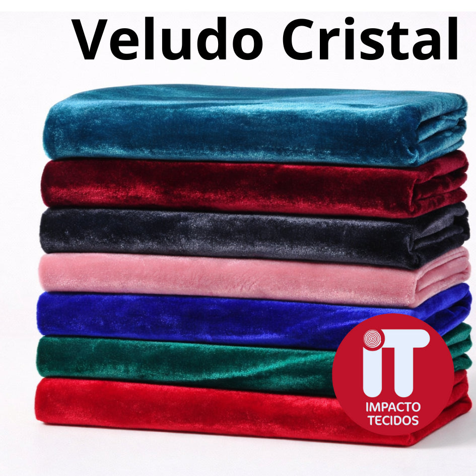 Tecido Veludo Molhado cristal Spandex 1,50m largura