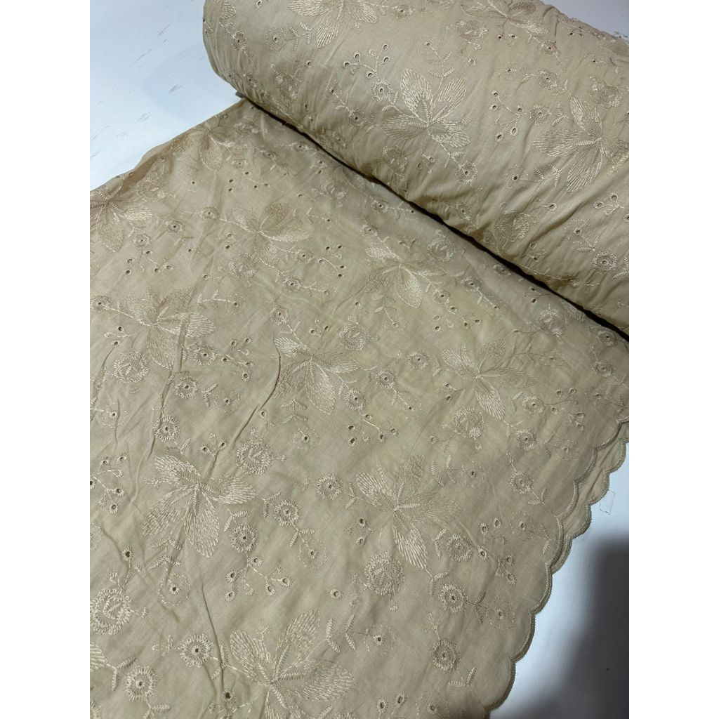Tecido Laise Bordada Premium 100% Algodão 1,40m Largura