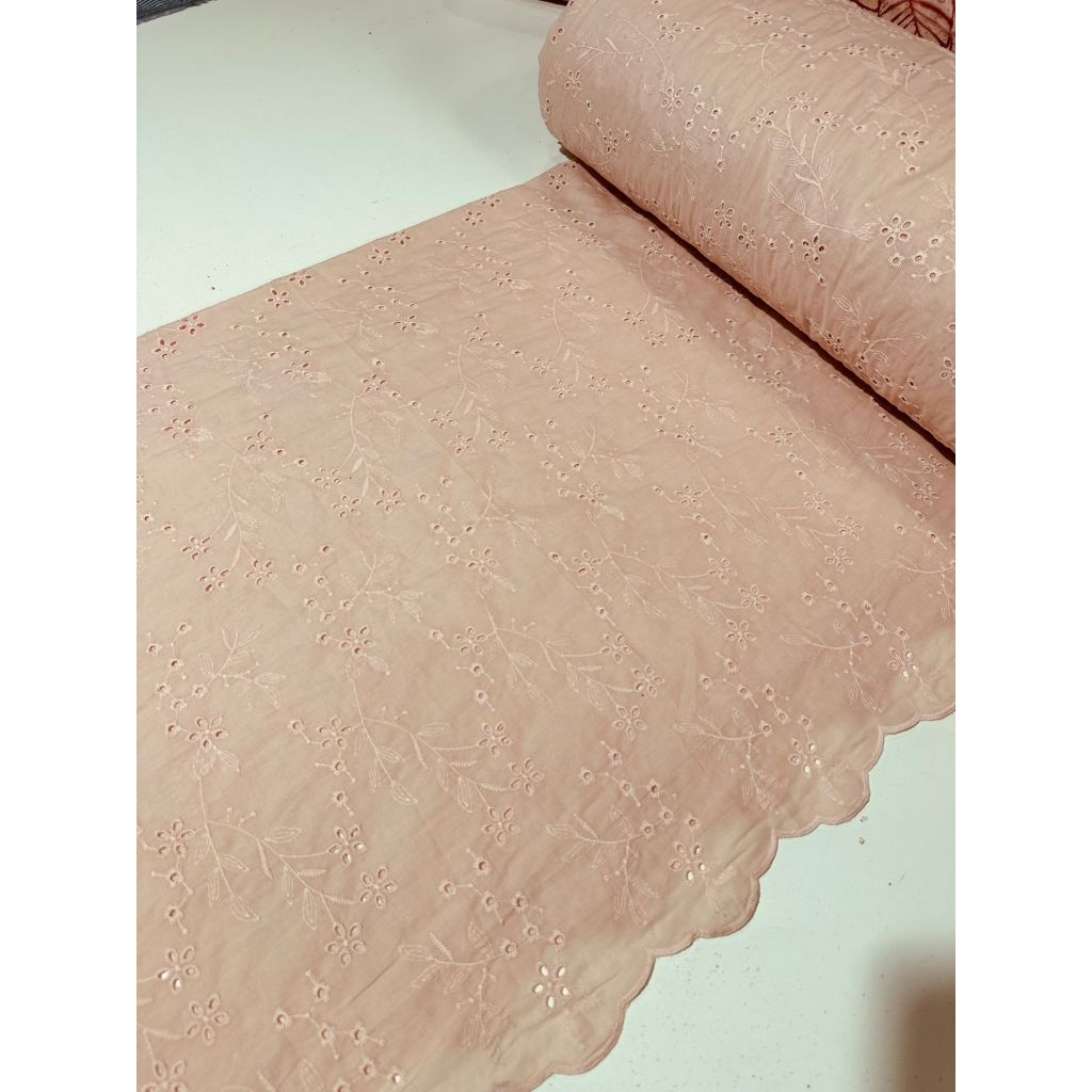 Tecido Laise Bordada Premium 100% Algodão 1,40m Largura
