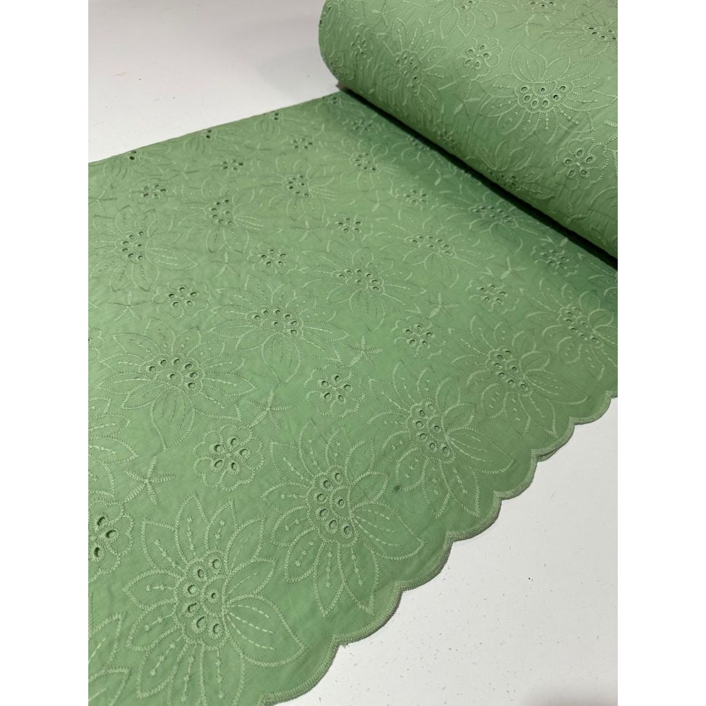 Tecido Laise Bordada Premium 100% Algodão 1,40m Largura
