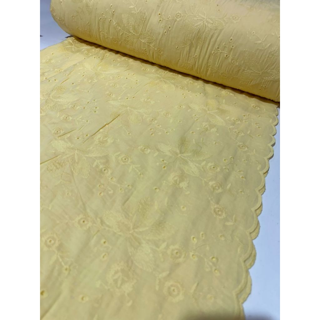 Tecido Laise Bordada Premium 100% Algodão 1,40m Largura