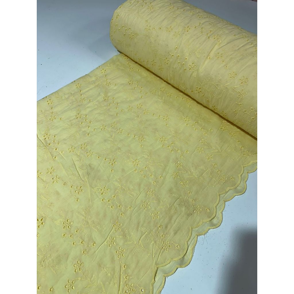 Tecido Laise Bordada Premium 100% Algodão 1,40m Largura