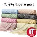 Tecido Tule rendado Jacquard 1,50m largura