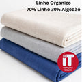 Tecido Linho Organico Liso Premium 1,40m largura