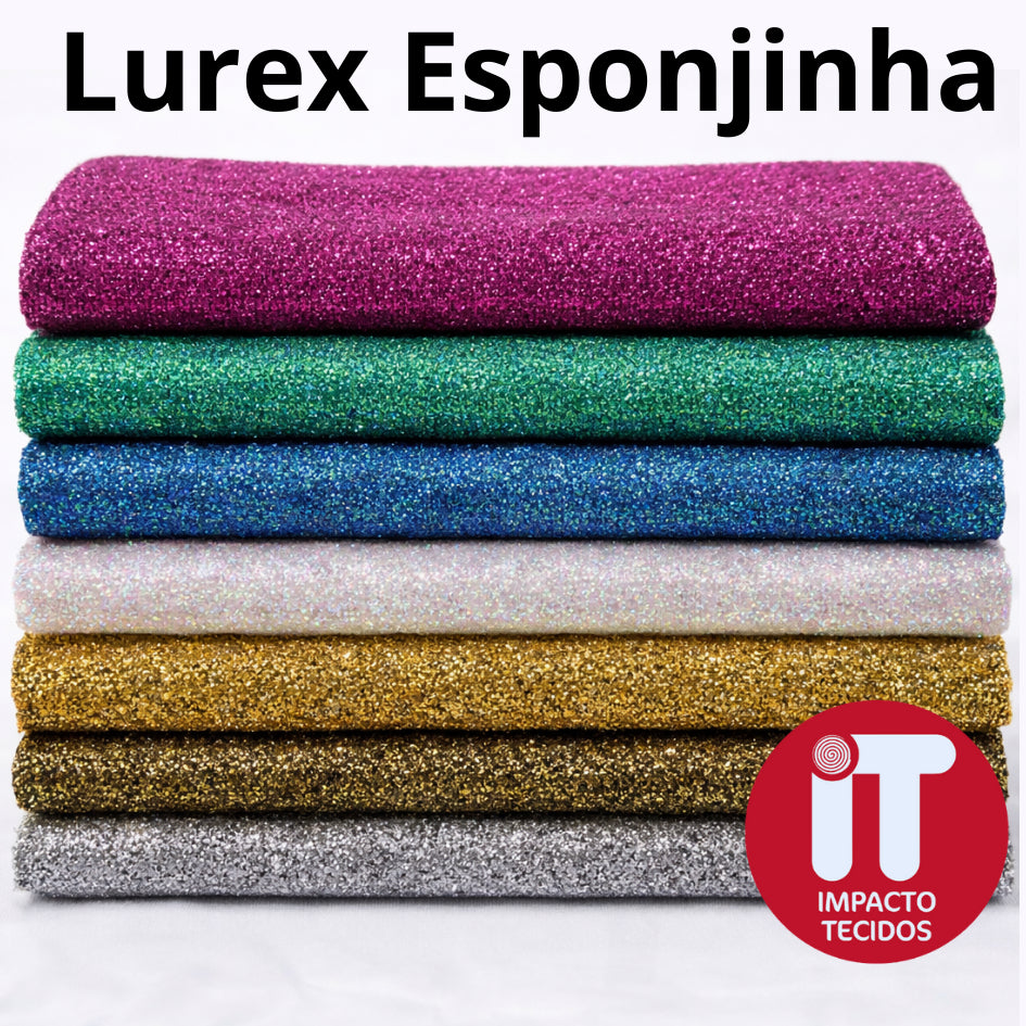 Tecido Lurex Esponjinha 1,50m largura