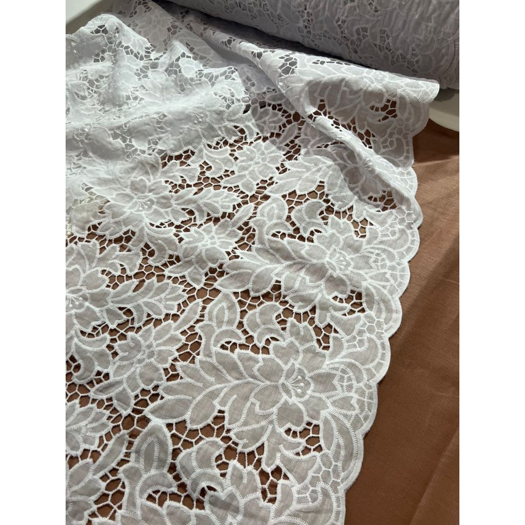 Tecido Laise Richilieu premium 100% algodão 1,40 largura