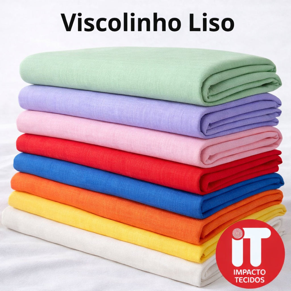 Tecido Viscolinho Liso 100% Viscose 1,45m largura