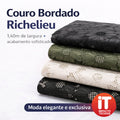 Tecido Couro Bordado richilieu 1,40m largura