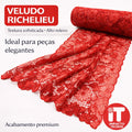 Tecido Renda Veludo Richilieu 1,40m largura
