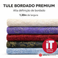 Tecido Tule Bordado 1,30m largura