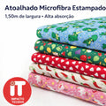 Tecido Atoalhado Felpudo Microfibra Estampado 1,50mt Largura