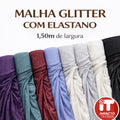 Tecido Malha glitter com Elastano 1,50m largura