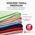 Tecido Viscose Sarjada Twill Premium 1,40m largura