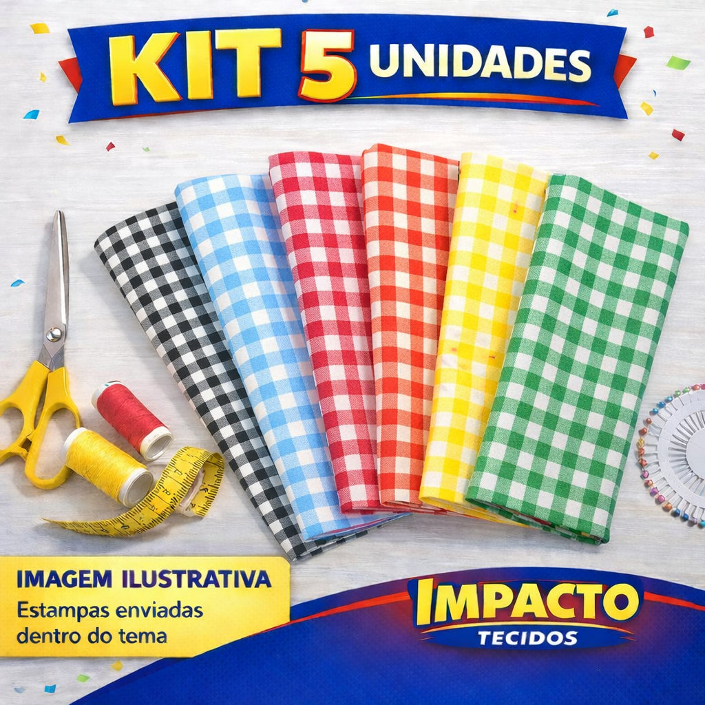 kit Retalho Tricoline 100% algodão - 25cm x 45cm largura