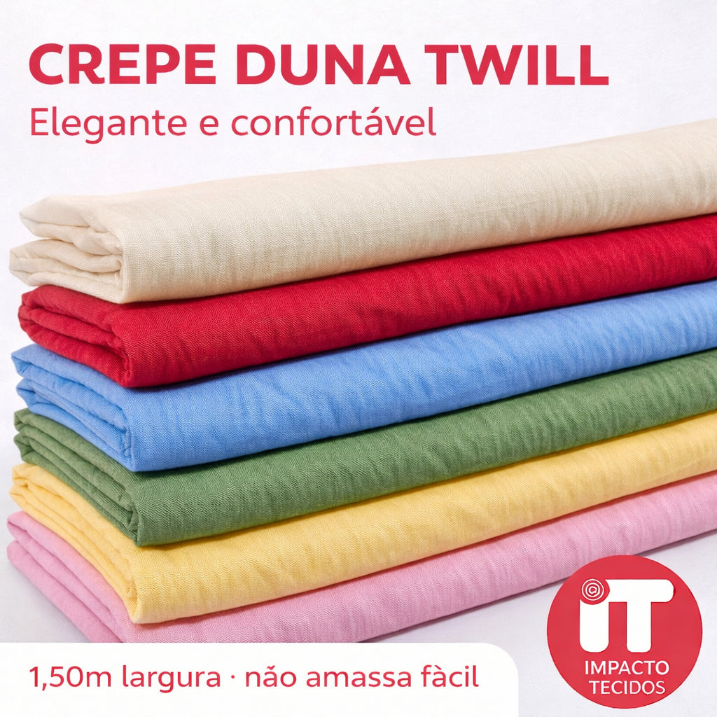 Tecido Crepe Duna twill Air Flow 1,50m largura