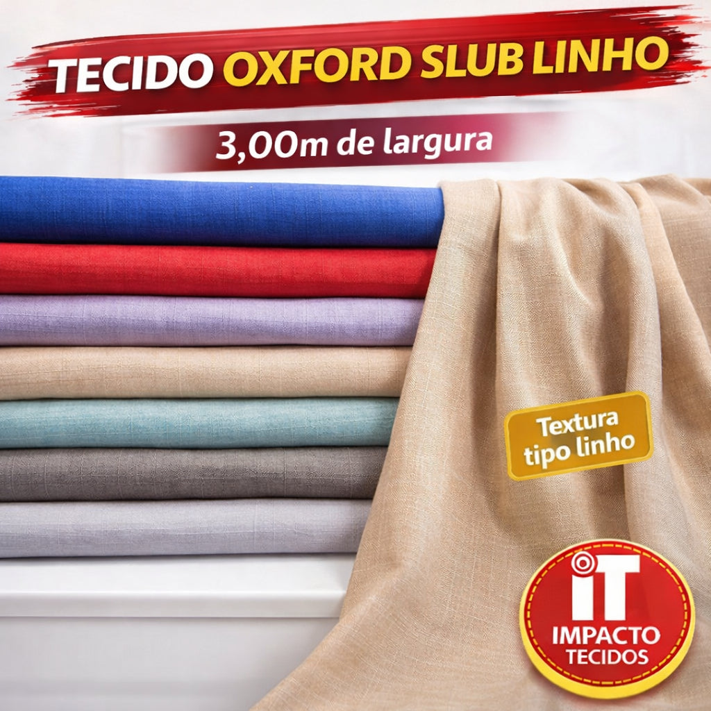 Tecido Oxford Slub Linho  3,0m largura