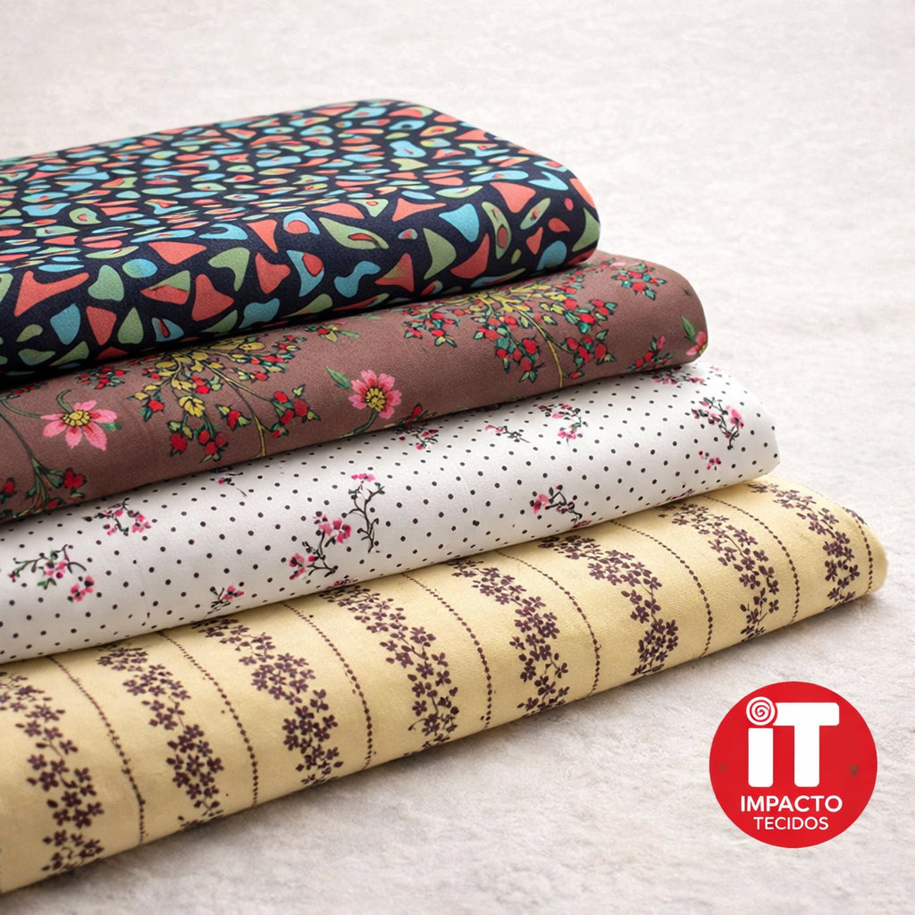 Tecido Crepe Georgette Estampado 1,50m largura