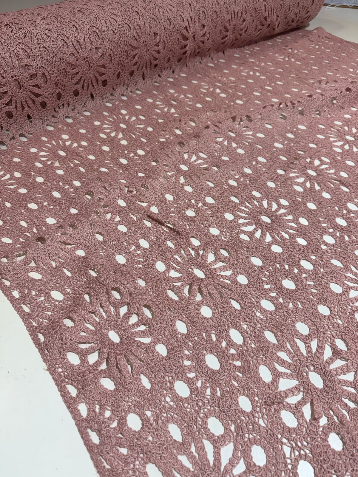 Tecido Crochê Zara Artesanal  1,30m largura