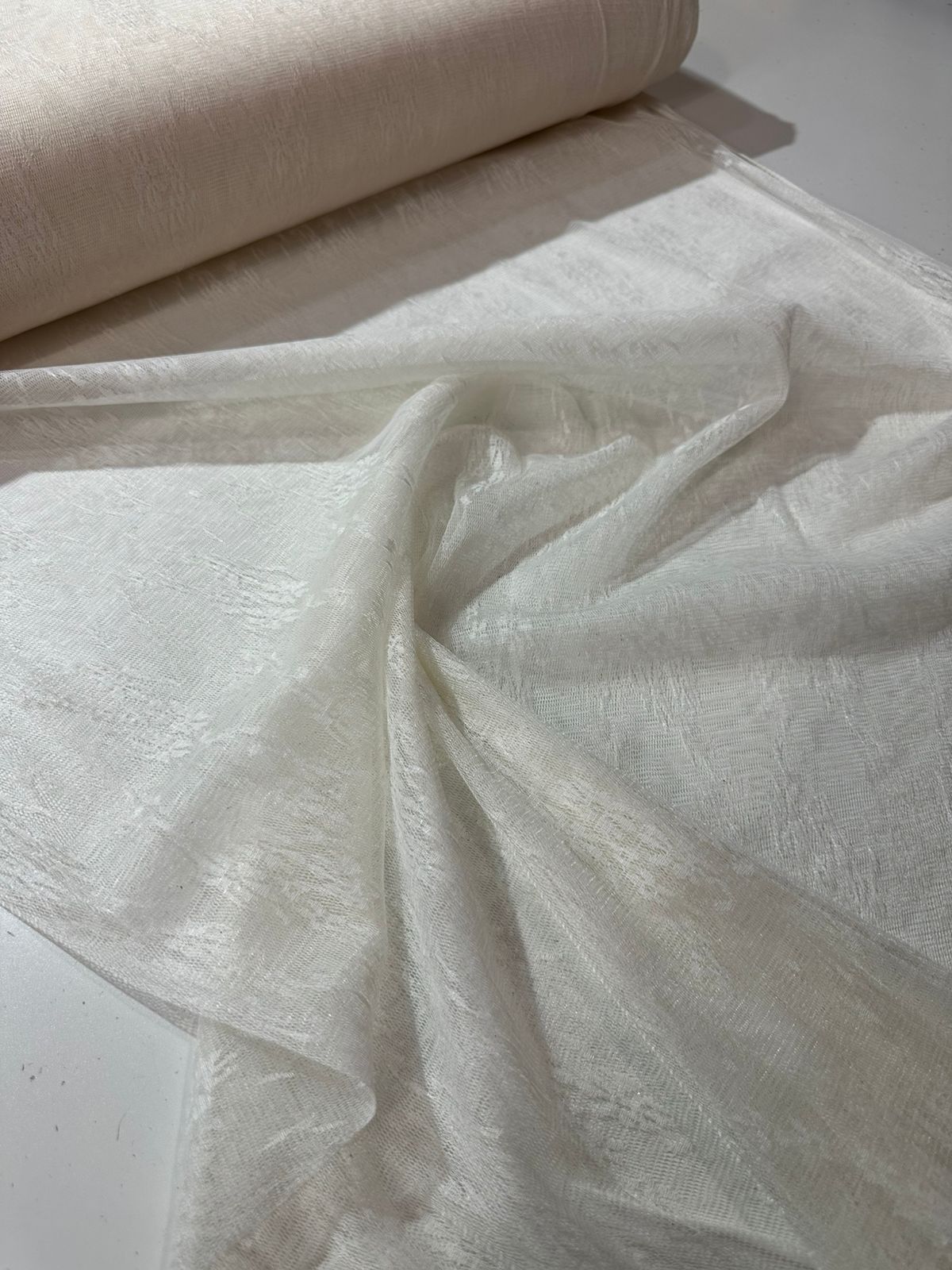 Tecido Tule rendado Jacquard 1,50m largura